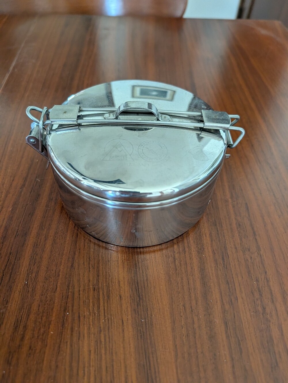 MSR Seagull Brand Stainless Steel Cook Pot With Lid Folding Handle Pre Owned
